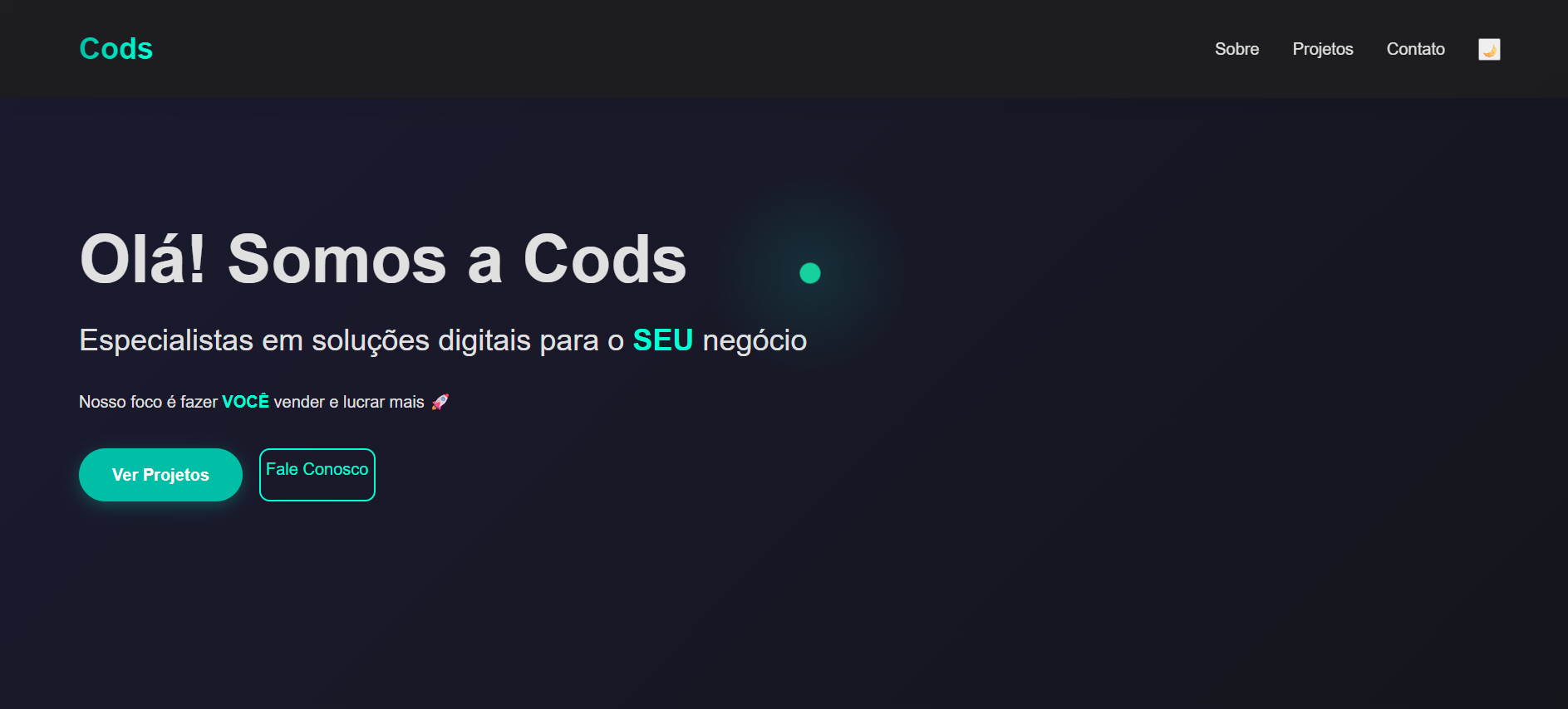 Site da Cods - Portfólio e Apresentação